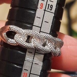 NIB SOLID STERLING SILVER CABLE LINK AVON DESIGNER INSPIRED RING MEN'S SIZE 10